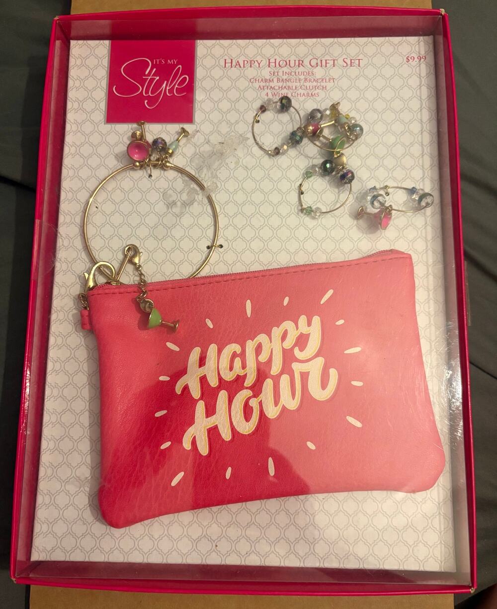 NIB It’s My Style Happy Hour Gift Set Bracelet Clutch